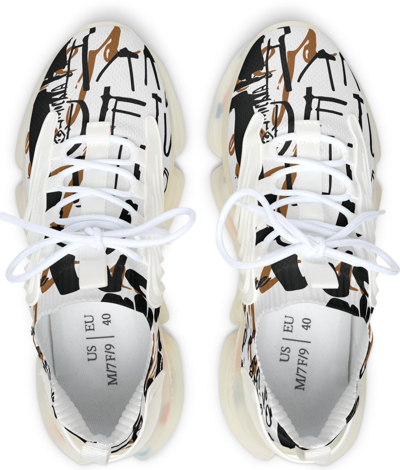 Graffiti Chic Mesh Sneakers -  BEVERLY BERG LLC