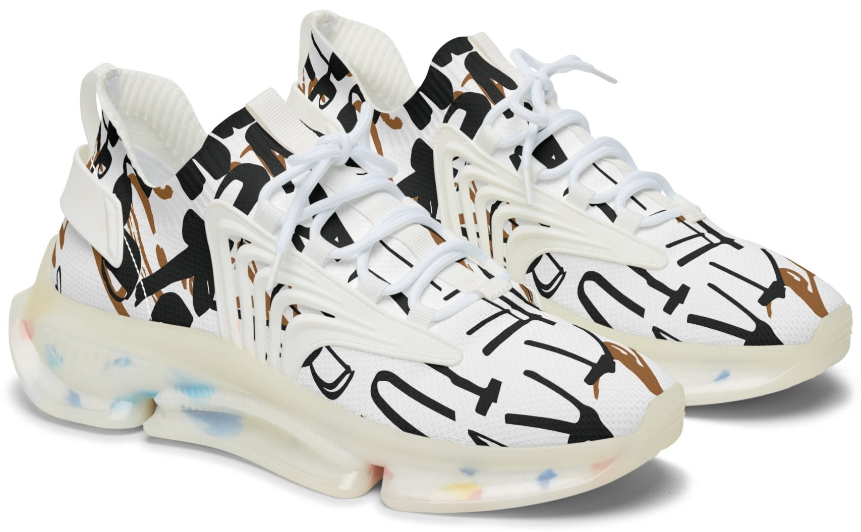 Graffiti Chic Mesh Sneakers -  BEVERLY BERG LLC