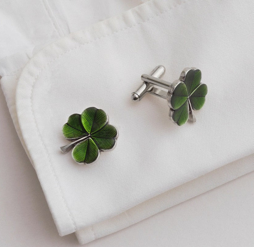 Emerald Clover Cufflinks