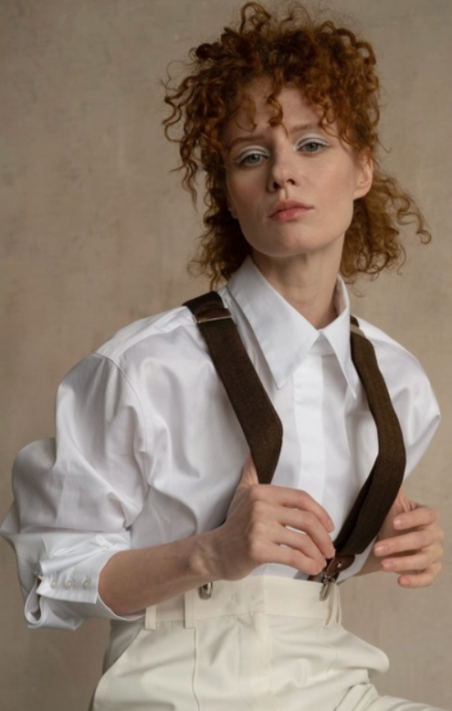 Seconda V-Collar Shirt -  BEVERLY BERG LLC