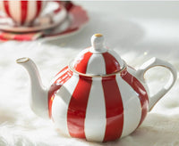 Red Carousel Porcelain Teapot