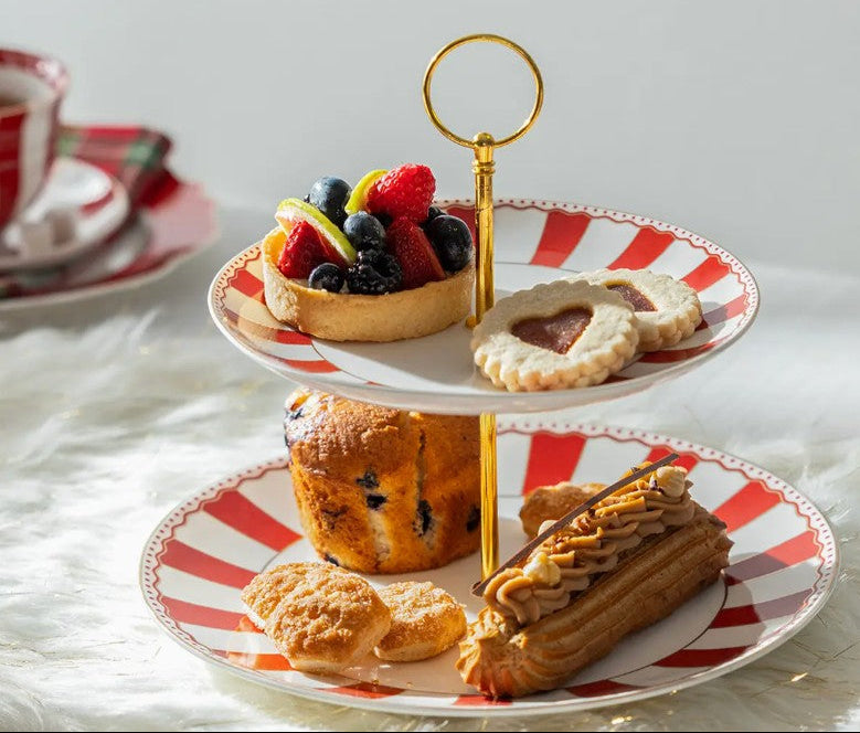 Red Carousel Cup & Saucer