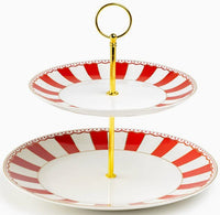 Red Carousel Porcelain Server