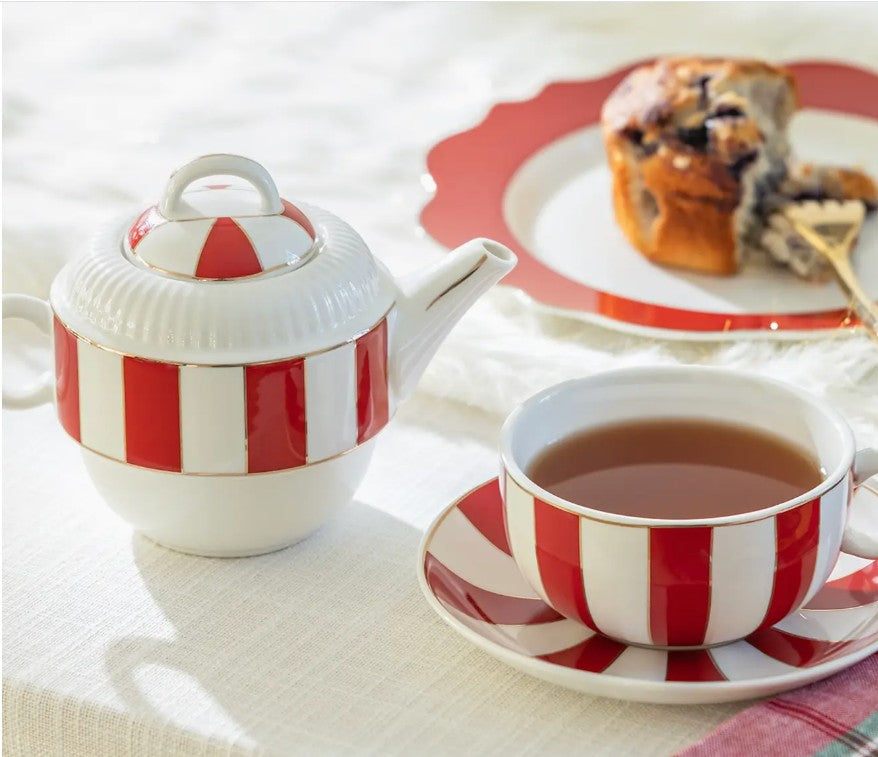 Red Carousel Tea for One (Set)