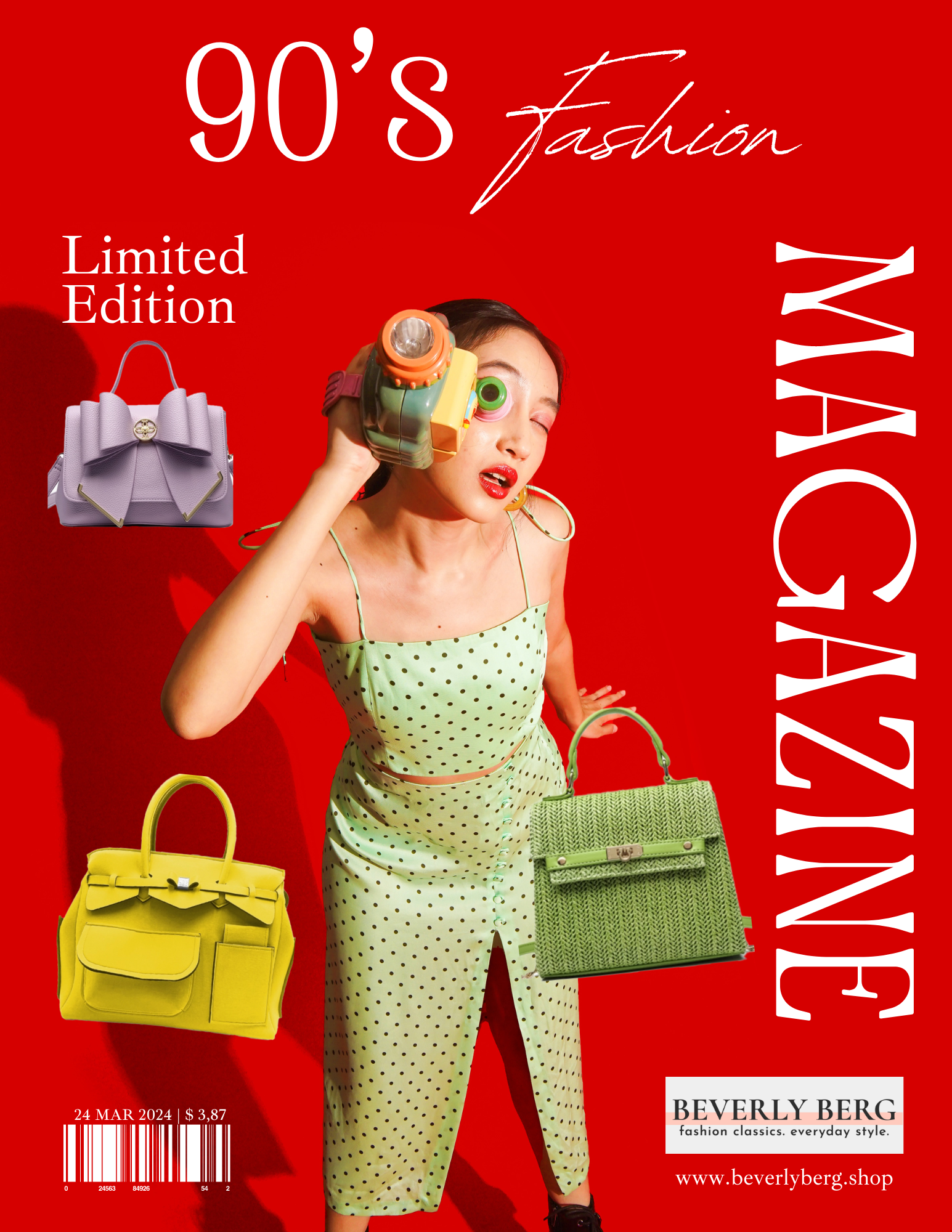 Bowtie Kelly Bag -  BEVERLY BERG LLC