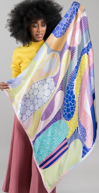 Evening Blush Silk Scarf -  BEVERLY BERG LLC