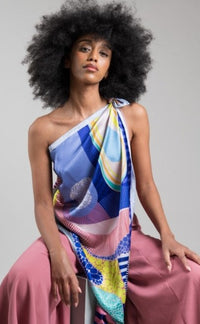 Evening Blush Silk Scarf -  BEVERLY BERG LLC