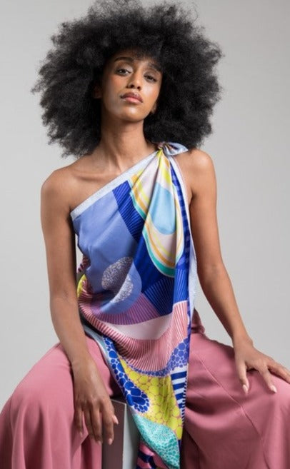 Evening Blush Silk Scarf -  BEVERLY BERG LLC