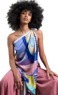 Evening Blush Silk Scarf -  BEVERLY BERG LLC