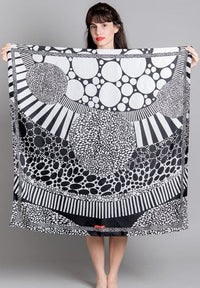 Monochrome Silk Scarf -  BEVERLY BERG LLC