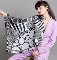 Monochrome Silk Scarf -  BEVERLY BERG LLC