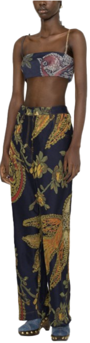 Etro Floral Jacquard Denim Pants -  BEVERLY BERG LLC