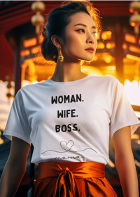 Woman. Wife. Boss Tee -  BEVERLY BERG LLC