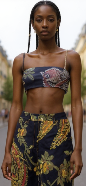 Etro Floral Jacquard Denim Pants