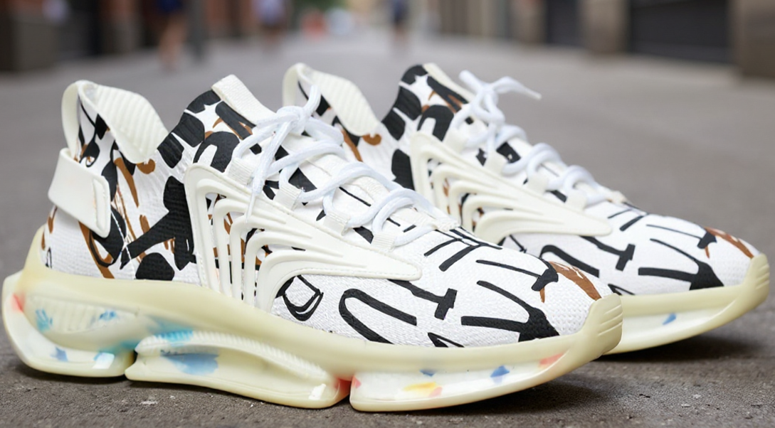 Graffiti Chic Mesh Sneakers