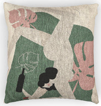 Naked Yoga French Woven Pillow