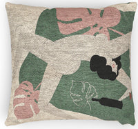 Naked Yoga French Woven Pillow