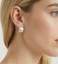 Brushed Silver Studs