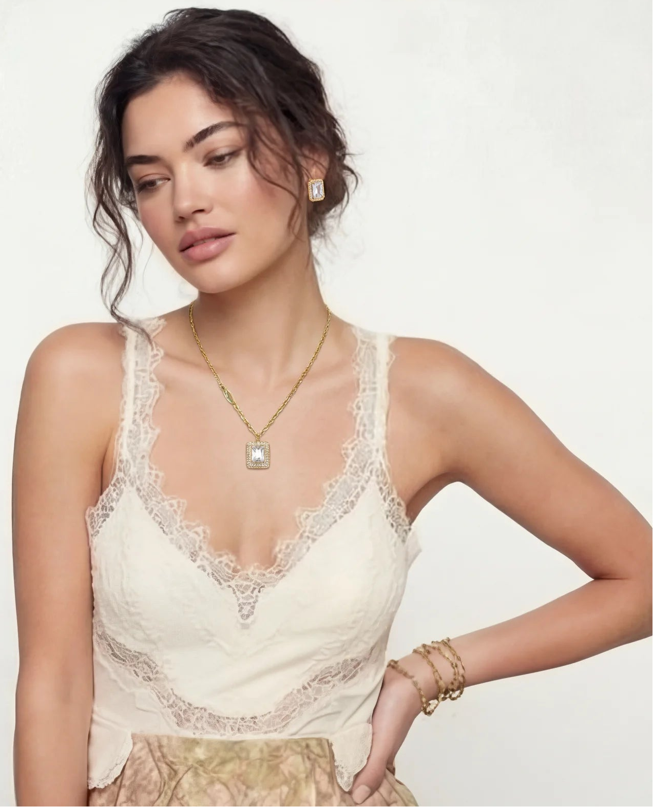 Emerald Cut Halo Set