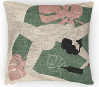 Naked Yoga French Woven Pillow