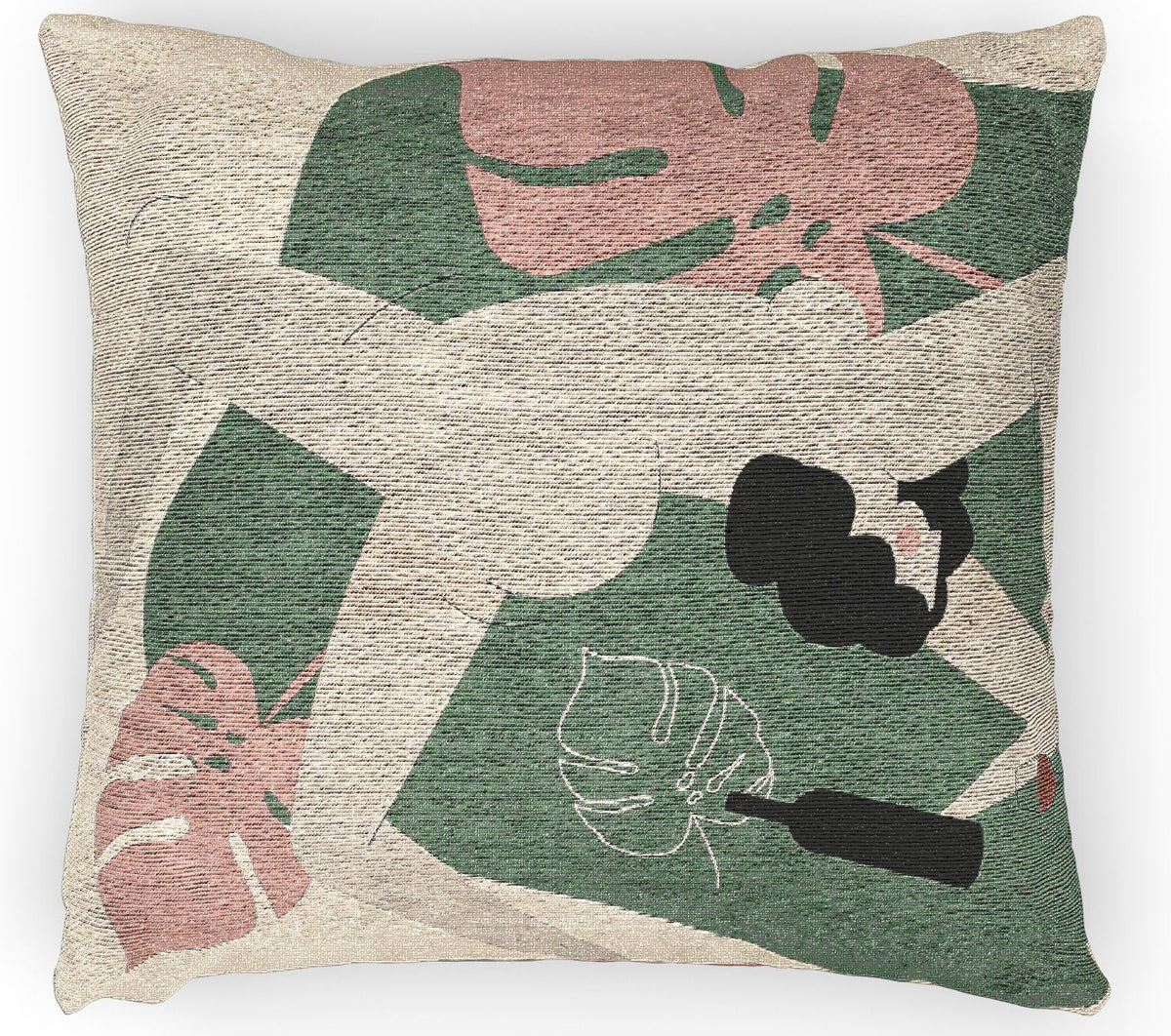 Naked Yoga French Woven Pillow