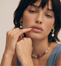 Heart Drop Pearl Earrings