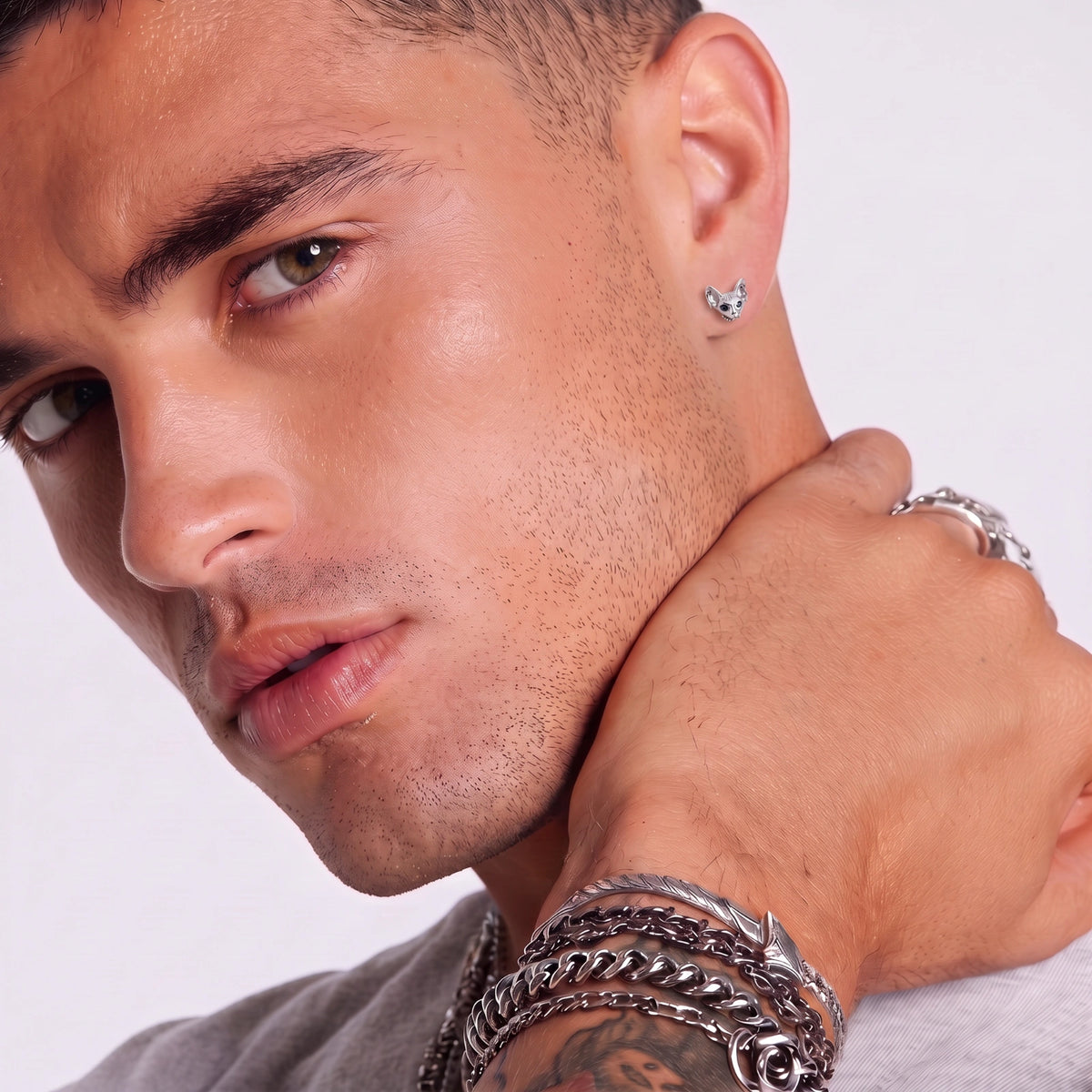 Sphynx Stud Earring