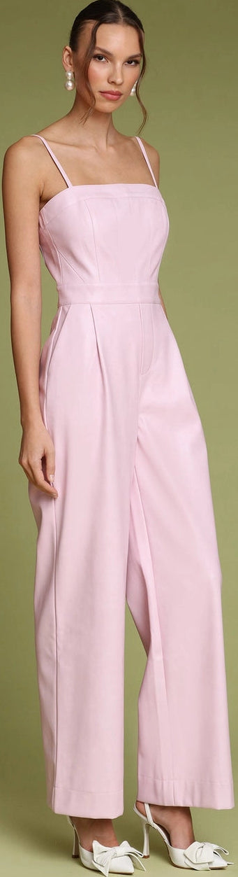 Faux-Ever Leather Jumpsuit