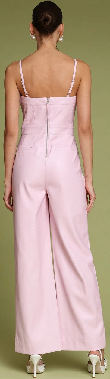 Faux-Ever Leather Jumpsuit