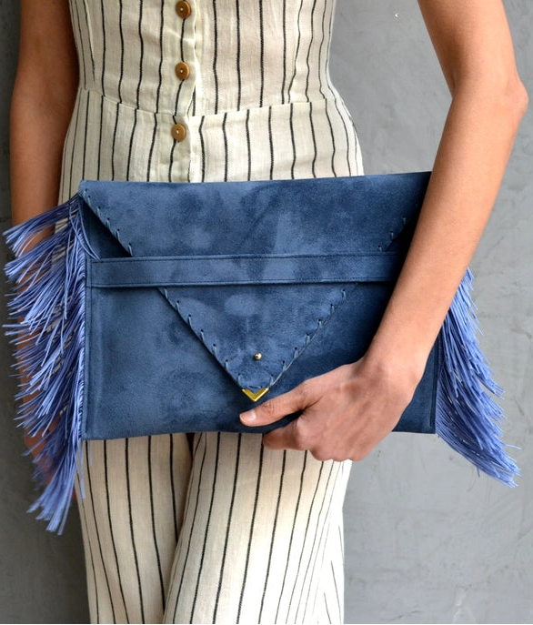 Medusa Silk Fringes Clutch