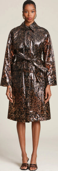 Nocturn Leopard Rain Trench
