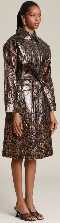 Nocturn Leopard Rain Trench