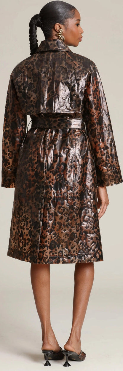 Nocturn Leopard Rain Trench