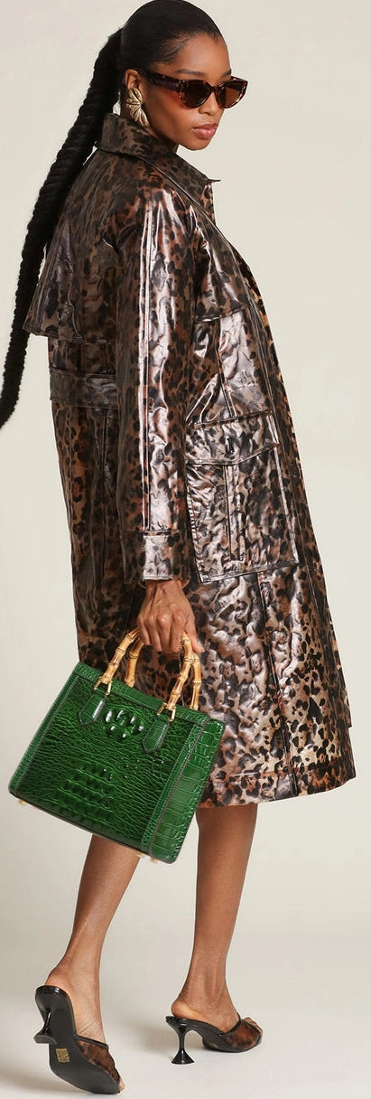 Nocturn Leopard Rain Trench