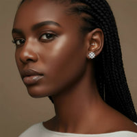 Celestial Pearl Cross Studs