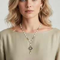 Celestial Pearl Drop Necklace