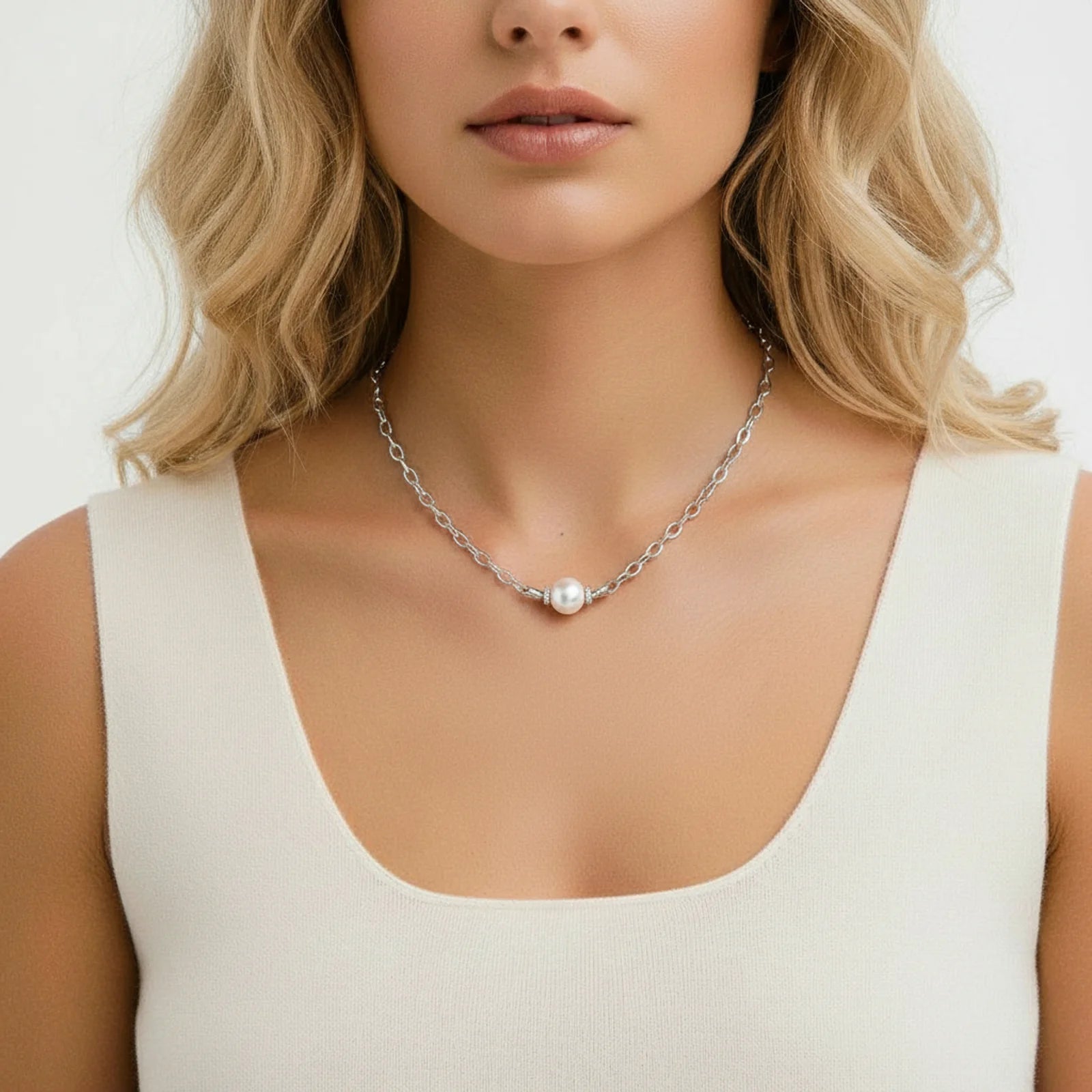 Luna Pearl Chain Necklace