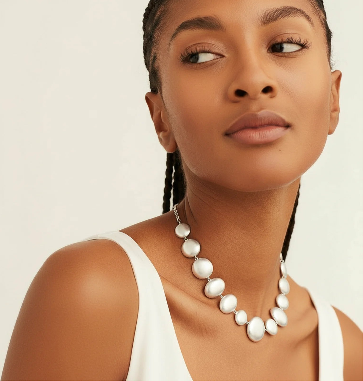 Lunar Pearl Arc Necklace