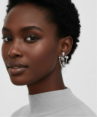 Serpent Cross Chain Earrings