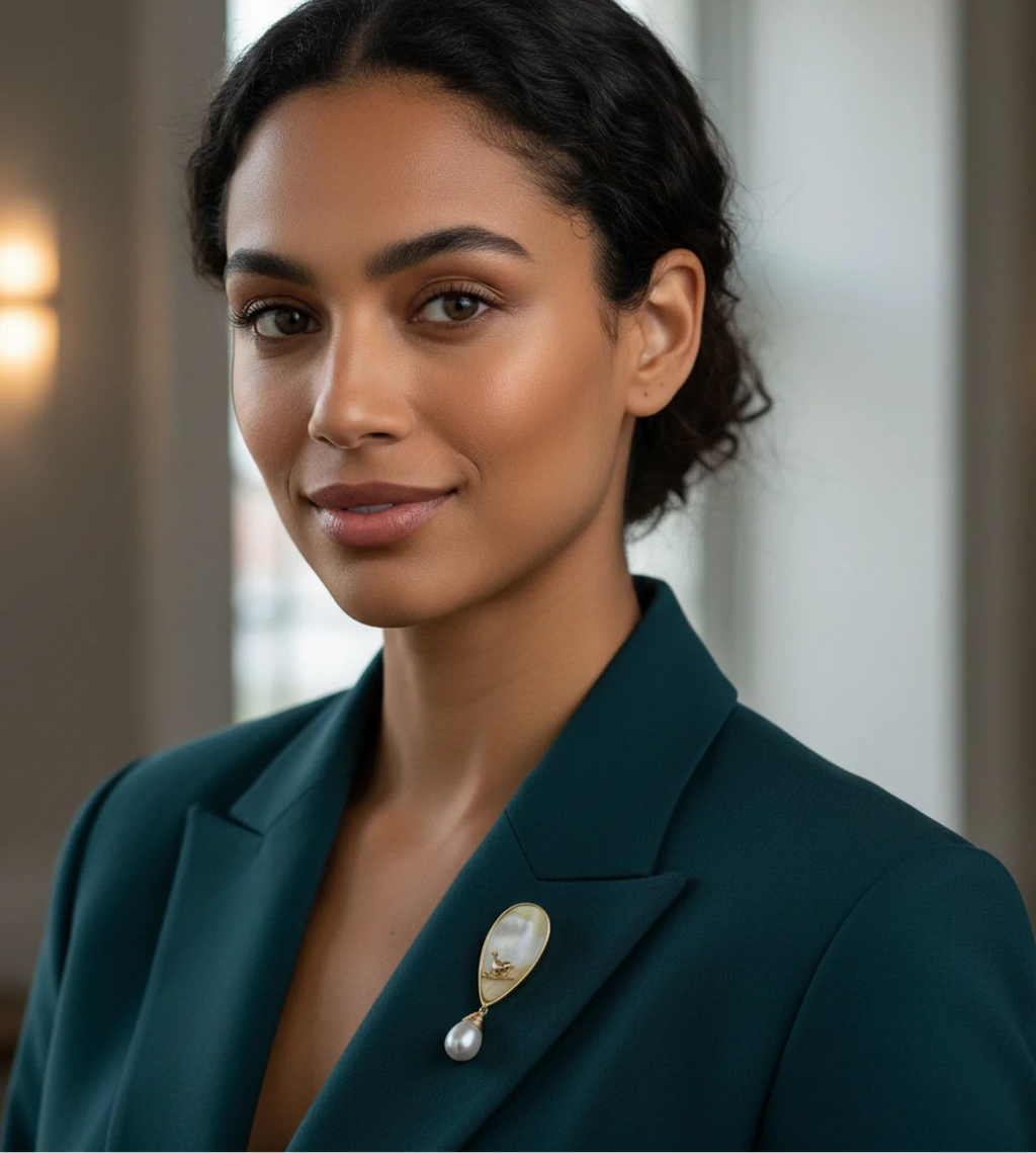 Golden Pond Pin | Frog & Baroque Pearl Brooch – BEVERLY BERG LLC