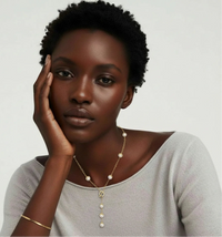 Baroque Pearl Station Necklace