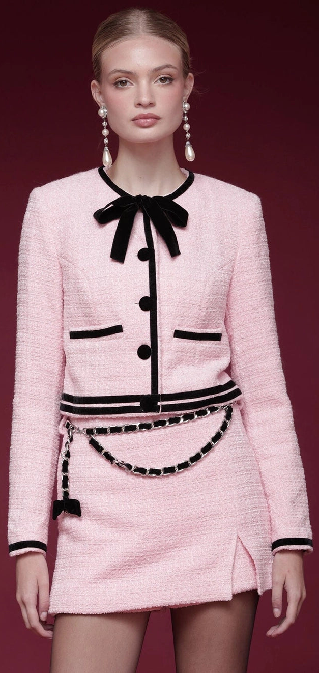 Candy Pink Tweed Jacket