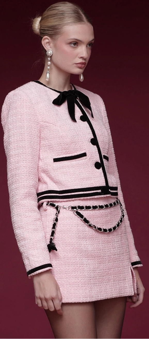 Candy Pink Tweed Jacket