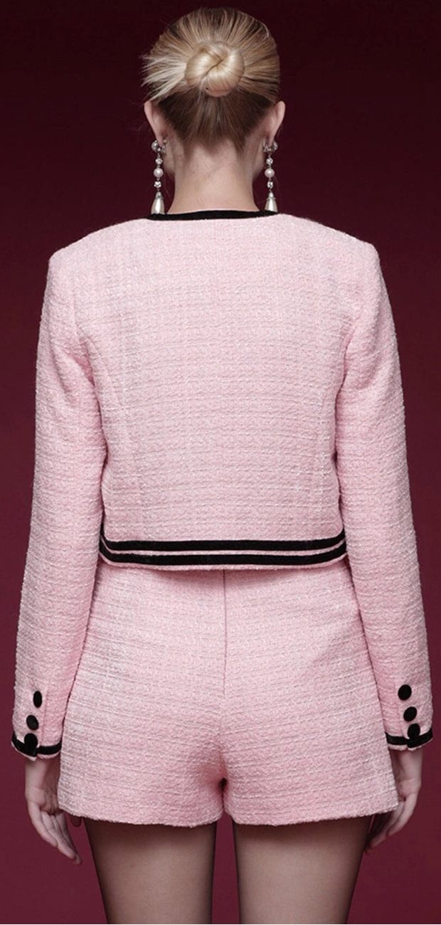 Candy Pink Tweed Jacket
