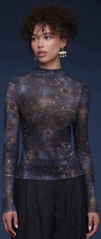 Celestial Mock Neck Top