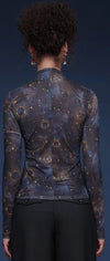 Celestial Mock Neck Top