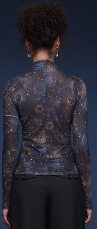 Celestial Mock Neck Top