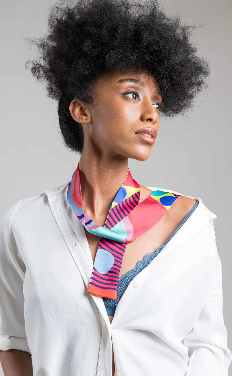 Dusk Breeze Silk Neck Scarf