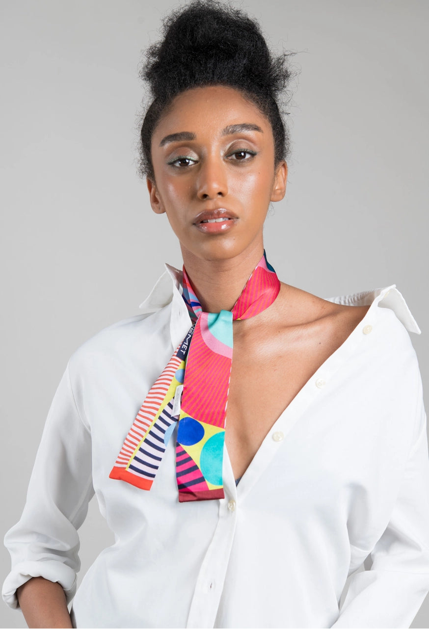 Dusk Breeze Silk Neck Scarf