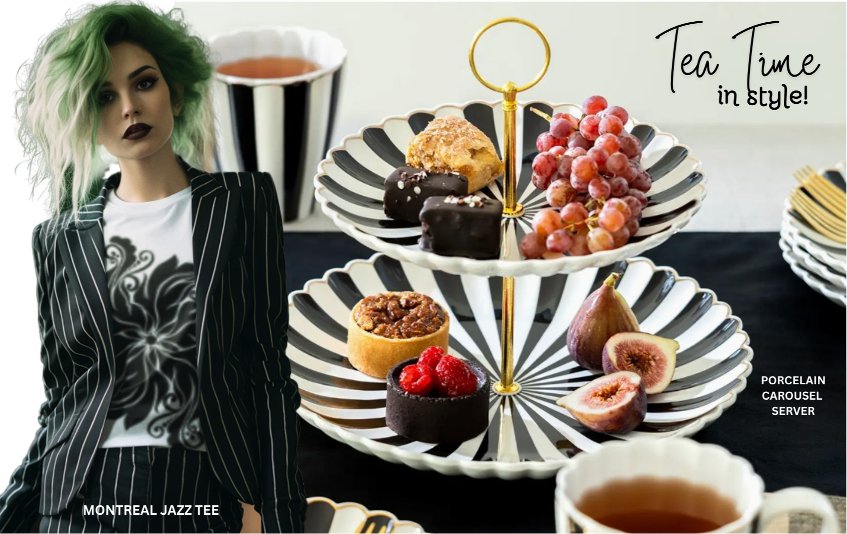Beetlejuice Scallop Porcelain Server